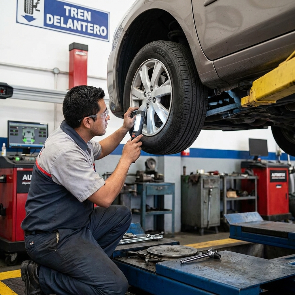 Inspección del tren delantero y alineación